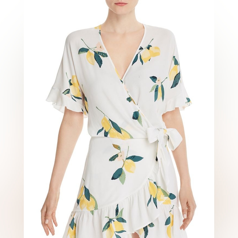 Rails Athena Crop Wrap Lemon Shirt